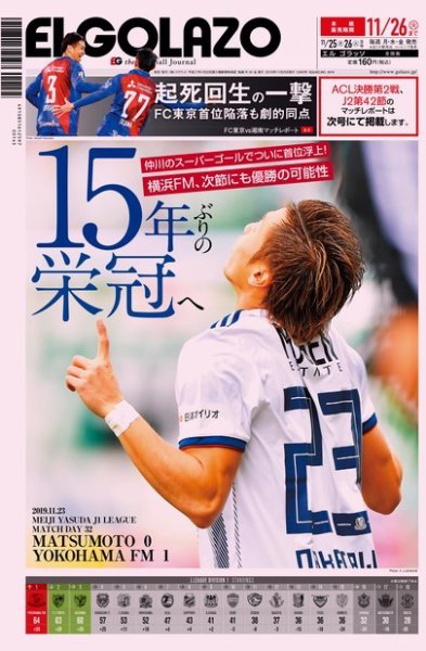 EL GOLAZO（エル・ゴラッソ） 2019年11月25日発売号 表紙
