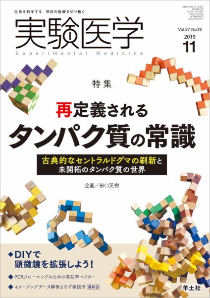 実験医学 Vol.37No.18 (発売日2019年10月20日) 表紙
