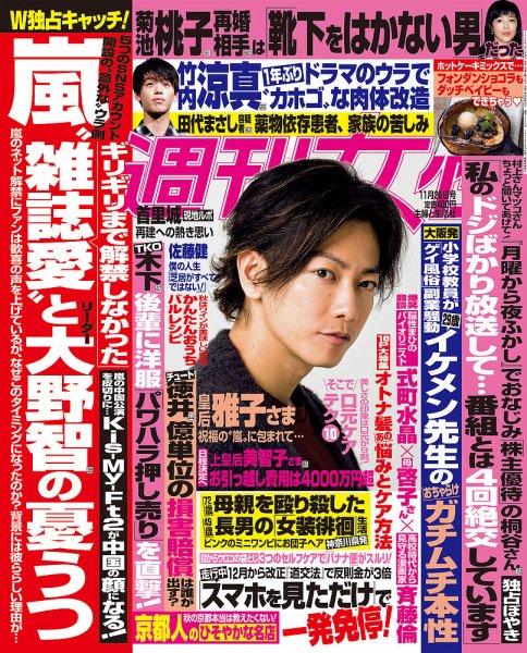 週刊女性 2019年11/26号 (発売日2019年11月12日) 表紙