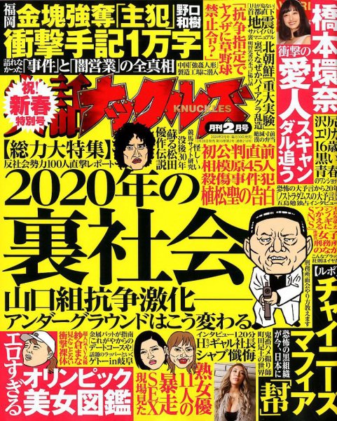 実話ナックルズ 2020年2月号 (発売日2019年12月28日) 表紙