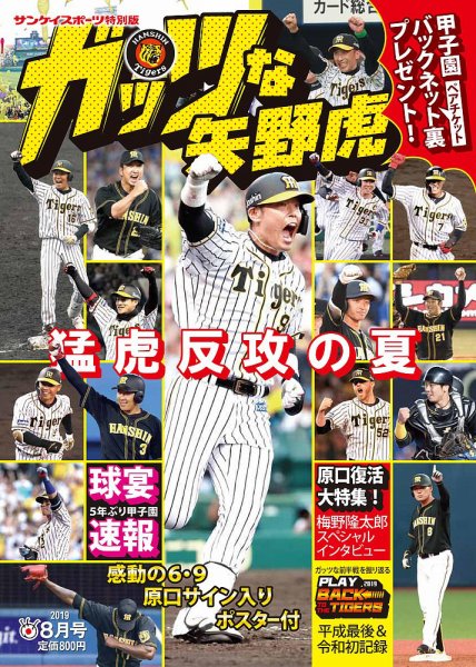 サンケイスポーツ特別版　「ガッツな矢野虎」 2019年07月17日発売号 表紙