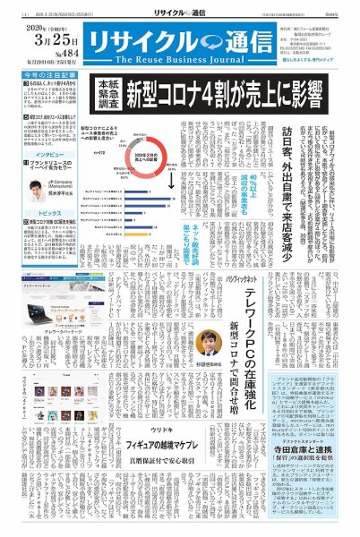 リユース経済新聞 2020年03月25日発売号 表紙