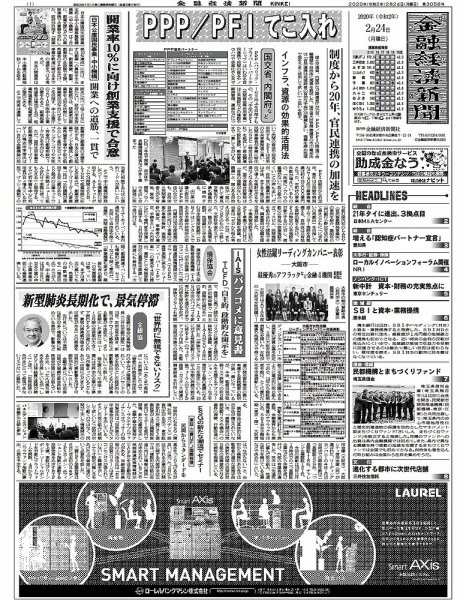 金融経済新聞 第3056号 (発売日2020年02月24日) 表紙