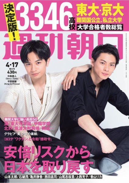 週刊朝日 2020年4/17号 (発売日2020年04月07日) 表紙