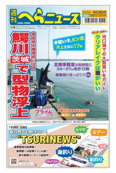 週刊へらニュース 2020年4月24日号 (発売日2020年04月20日) 表紙