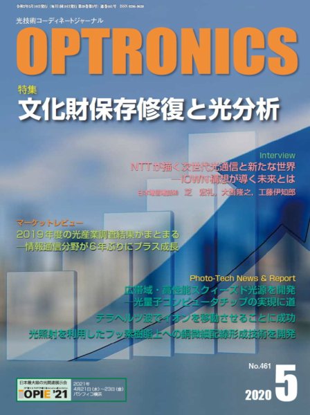 オプトロニクス （OPTRONICS） 2020年5月号 (発売日2020年05月12日) 表紙