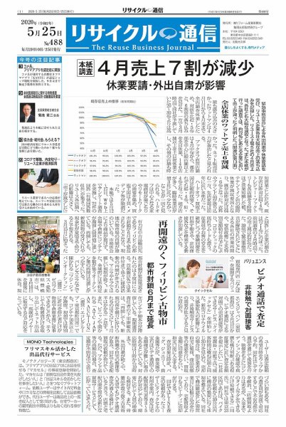 リユース経済新聞 2020年05月25日発売号 表紙