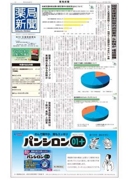 薬局新聞 2020年08月26日発売号 表紙