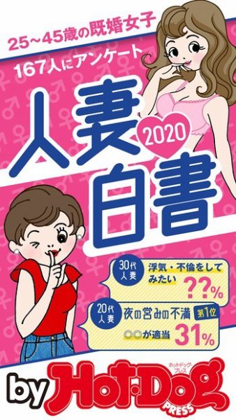 Hot-Dog PRESS Selection（ホットドッグプレスセレクション） 人妻白書２０２０　「大人のセックス白書」シリーズ (発売日2020年08月07日) 表紙