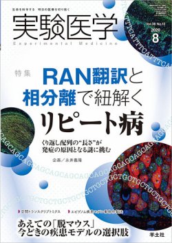 実験医学 Vol.38No.13 (発売日2020年07月20日) 表紙