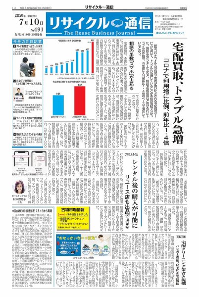 リユース経済新聞 2020年07月10日発売号 表紙