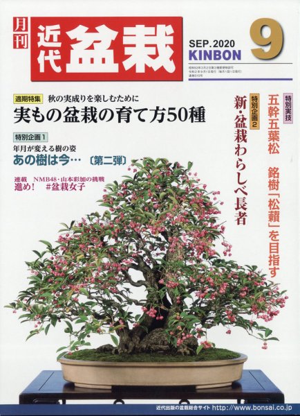 月刊 近代盆栽 2020年9月号 (発売日2020年08月04日) 表紙