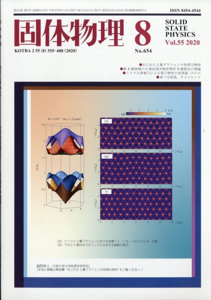 固体物理 2020年8月号 (発売日2020年08月20日) 表紙