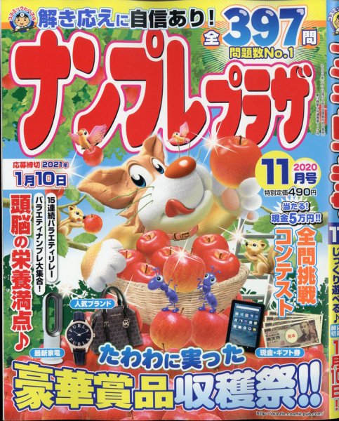 ナンプレプラザ 2020年11月号 (発売日2020年10月08日) 表紙
