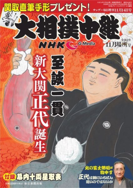 大相撲中継 11月場所号 (発売日2020年10月29日) 表紙