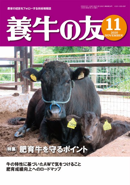 養牛の友 11月号 (発売日2020年11月01日) 表紙