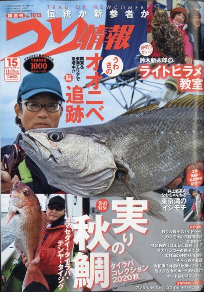 つり情報 2020年11/15号 (発売日2020年10月30日) 表紙