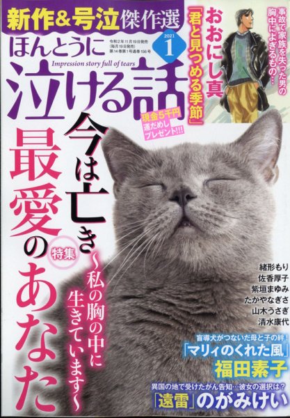 ほんとうに泣ける話 2021年1月号 (発売日2020年11月19日) 表紙