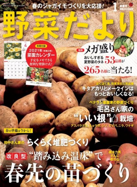 野菜だより 2021年1月号 (発売日2020年12月03日) 表紙