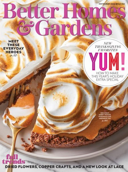 Better Homes&Gardens(ベターホームズアンドガーデンズ) November 1 2020 (発売日2020年10月17日) 表紙