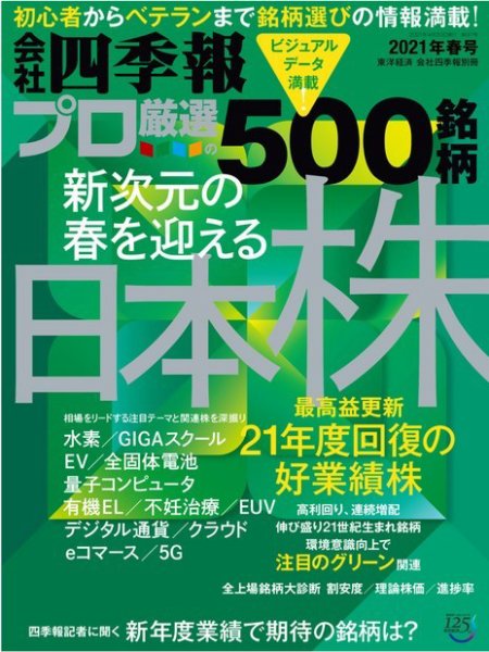 会社四季報 プロ500 2021年春号 (発売日2021年03月19日) 表紙