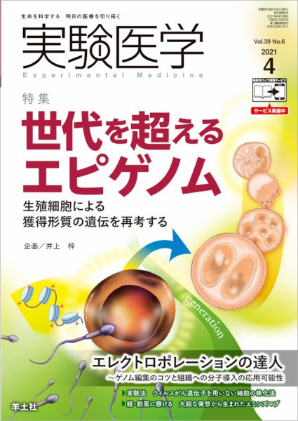 実験医学 Vol.39No.6 (発売日2021年03月20日) 表紙