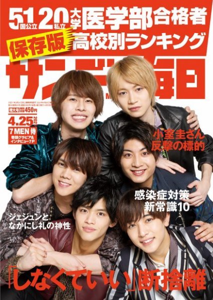 サンデー毎日 2021年4/25号 (発売日2021年04月13日) 表紙