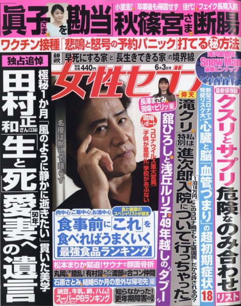 週刊女性セブン 2021年6/3号 (発売日2021年05月20日) 表紙
