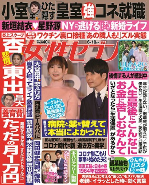 週刊女性セブン 2021年6/10号 (発売日2021年05月27日) 表紙