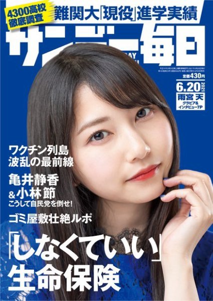 サンデー毎日 2021年6/20号 (発売日2021年06月08日) 表紙
