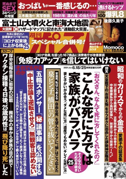 週刊ポスト 2021年6/18・25号 (発売日2021年06月07日) 表紙