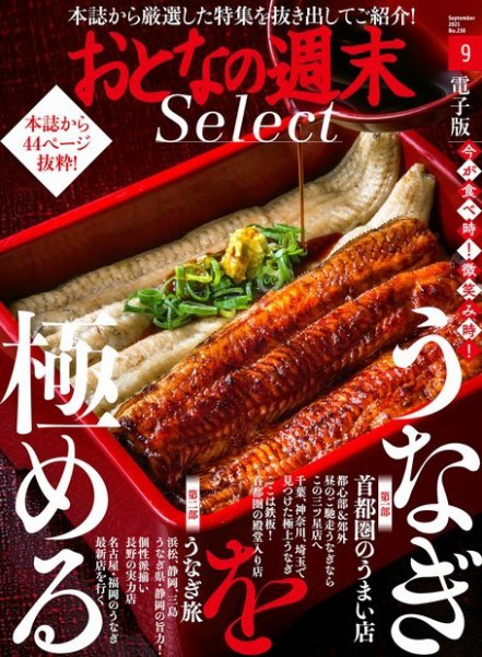 おとなの週末セレクト 「うなぎを極める」〈２０２１年９月号〉 (発売日2021年09月15日) 表紙