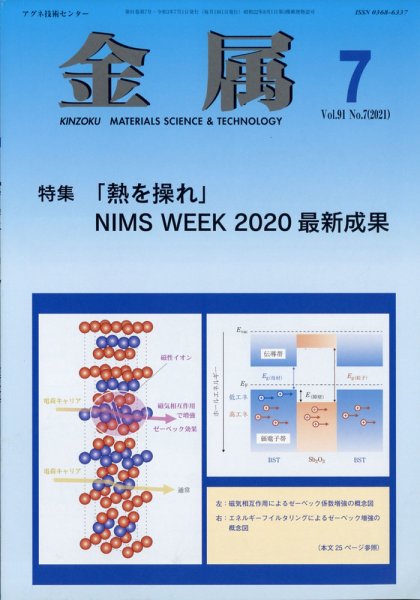 金属 2021年7月号 (発売日2021年06月30日) 表紙