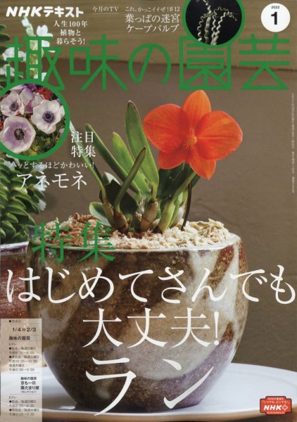 NHK 趣味の園芸 2022年1月号 (発売日2021年12月21日) 表紙