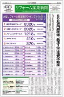 リフォーム産業新聞 21/10/11発売号 表紙