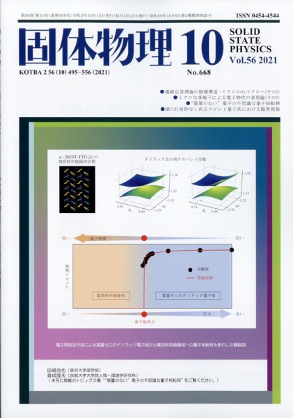 固体物理 2021年10月号 (発売日2021年10月20日) 表紙