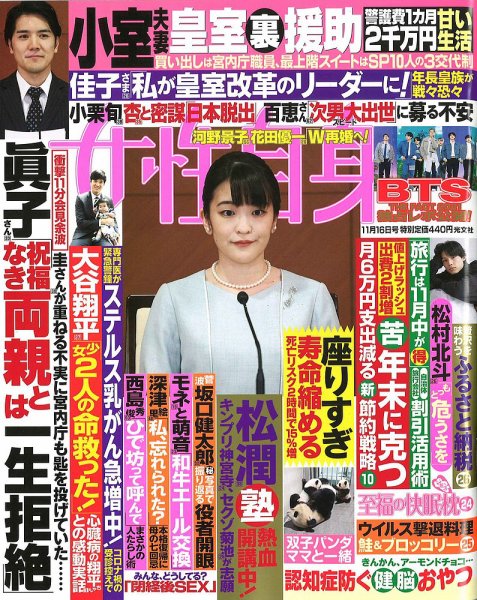 週刊女性自身 2021年11/16号 (発売日2021年11月02日) 表紙