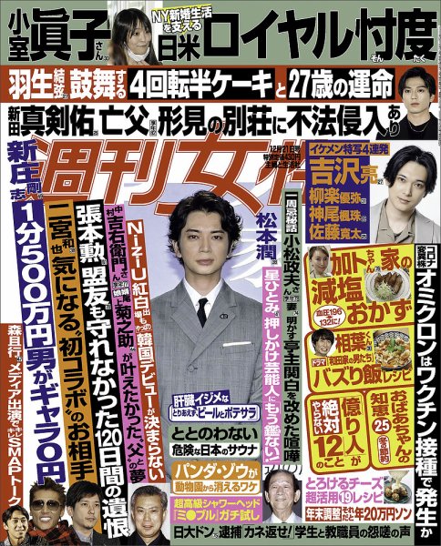 週刊女性 2021年12/21号 (発売日2021年12月07日) 表紙