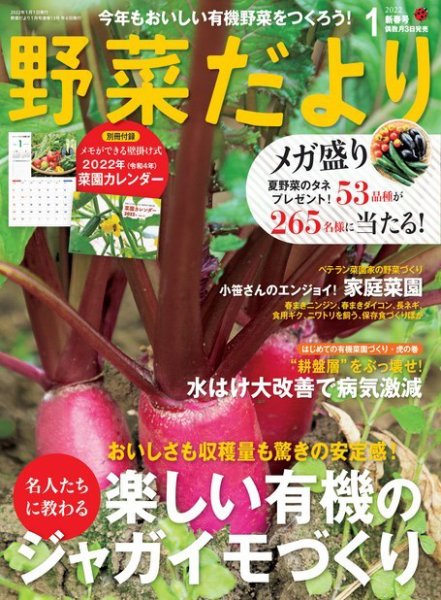 野菜だより 2022年1月号 (発売日2021年12月03日) 表紙