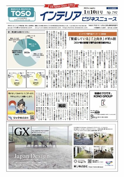 インテリアビジネスニュース No.792 (発売日2022年01月10日) 表紙