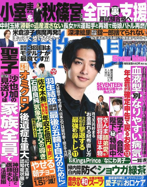 週刊女性自身 2022年2/22号 (発売日2022年02月08日) 表紙