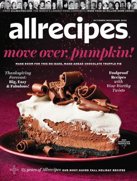 Allrecipes October/November (発売日2022年10月15日) 表紙