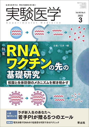 実験医学 Vol.40No.4 (発売日2022年02月20日) | 雑誌/定期購読の予約はFujisan