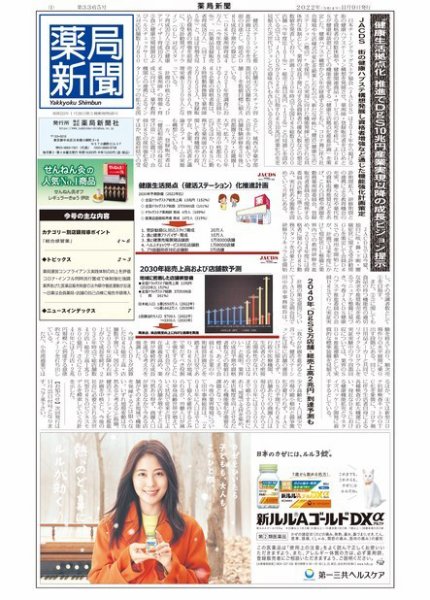 薬局新聞 2022年11月09日発売号 表紙