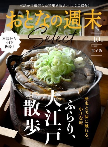 おとなの週末セレクト 「ふらり、大江戸散歩」〈２０２２年１０月号〉 (発売日2022年10月15日) 表紙