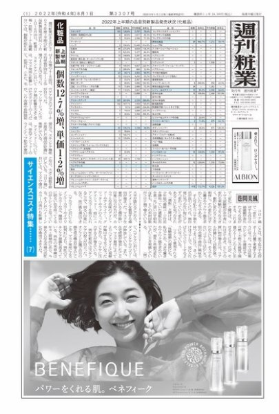週刊粧業 第3297号 (発売日2022年08月01日) 表紙