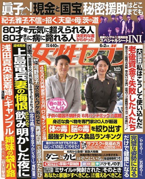週刊女性セブン 2022年6/2号 (発売日2022年05月19日) 表紙