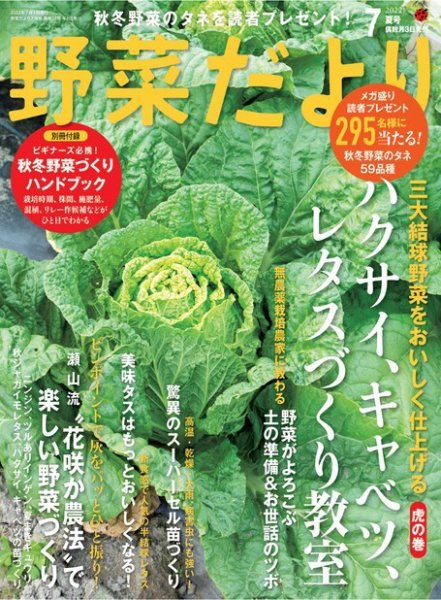 野菜だより 2022年7月号 (発売日2022年06月03日) 表紙