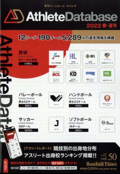 季刊ベースボールタイムズ Vol.50 (発売日2022年06月20日) 表紙