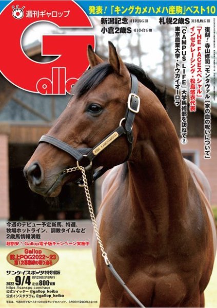 週刊Gallop（ギャロップ） 2022年08月29日発売号 表紙